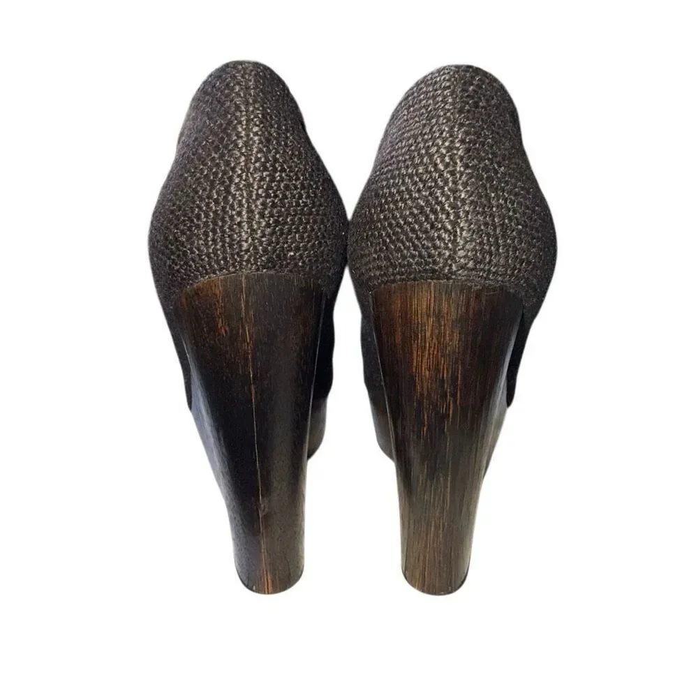 Theyskens Theory GUC Canapa Wedge Platform Pump Twee Dark Academia Frasurebane